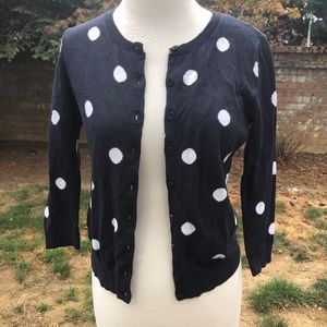 Ann Taylor petite SP Small Cardigan Dot